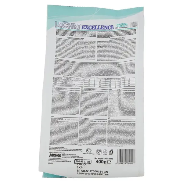 Lechat Crochete de pui Haiball Excellence pentru pisici cu păr lung 400 gr Bax 10 buc
